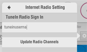 Internet Radio: Username