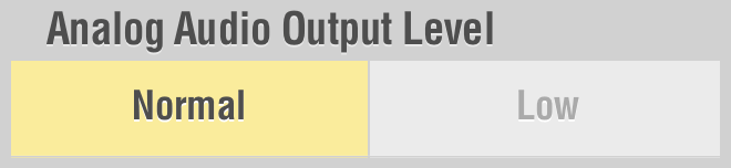 Lumin Settings Analog Audio Output Level