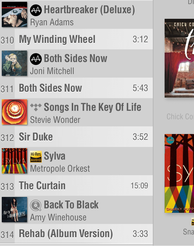Playlist mixed icons