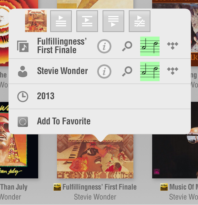 Qobuz add music to LUMIN Playlist