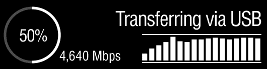 Transferring files via USB