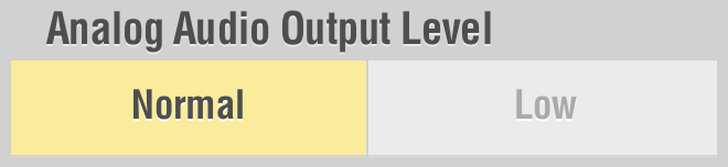 LUMIN Settings Analog Audio Output Level