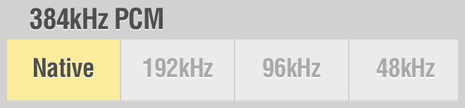 Lumin Settings 384kHz PCM