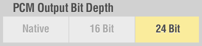 PCM Output Bit Depth