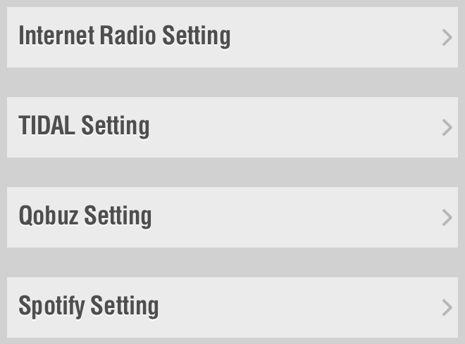 LUMIN Settings streaming services