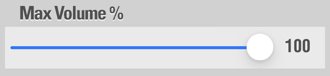LUMIN Settings Volume Max Limit